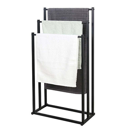 3 Tier Metal Towel Rack Freestanding Bathroom Organizer Rail.