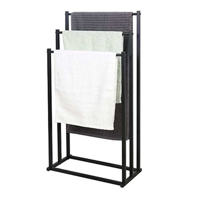 3 Tier Metal Towel Rack Freestanding Bathroom Organizer Rail.