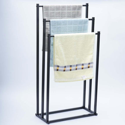 3 Tier Metal Towel Rack Freestanding Bathroom Organizer Rail.