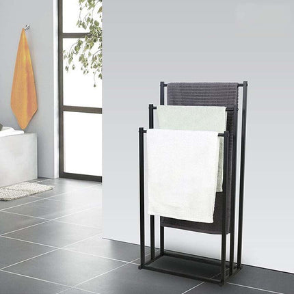 3 Tier Metal Towel Rack Freestanding Bathroom Organizer Rail.