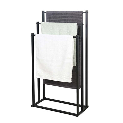 Metal Free Standing Towel Rack 3 Tier Bathroom Rail Shelf Dryer.