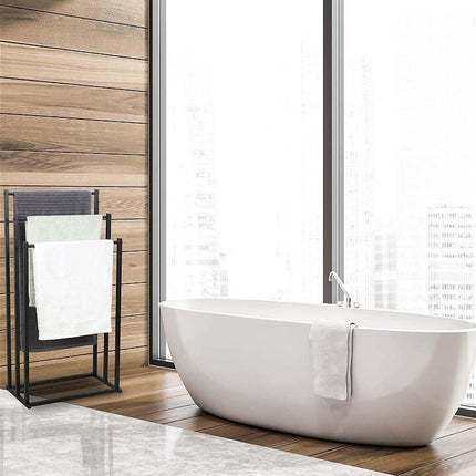 Metal Free Standing Towel Rack 3 Tier Bathroom Rail Shelf Dryer.