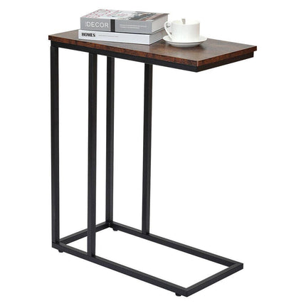 C-Shaped Sofa Side End Table Metal Frame Laptop Tray - All Family.