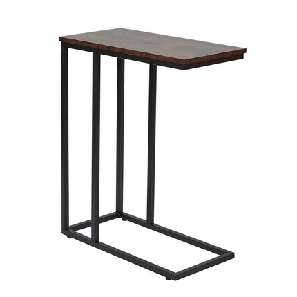 C-Shaped Sofa Side End Table Metal Frame Laptop Tray - All Family.