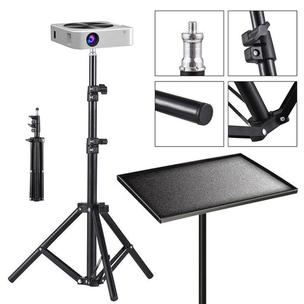 Portable Adjustable Laptop Projector Stand Tripod with Tray.