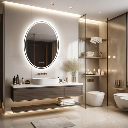 500x700mm LED Bathroom Mirror Oval Dimmable Anti-Fog.