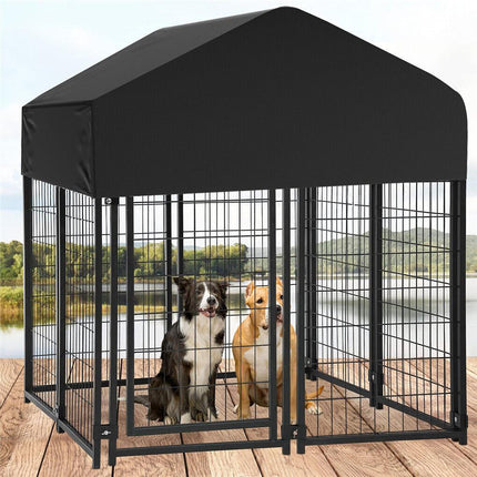 Extra Large Welded Wire Dog Kennel Outdoor Heavy Duty Crate Cage.