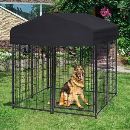 Extra Large Welded Wire Dog Kennel Outdoor Heavy Duty Crate Cage.