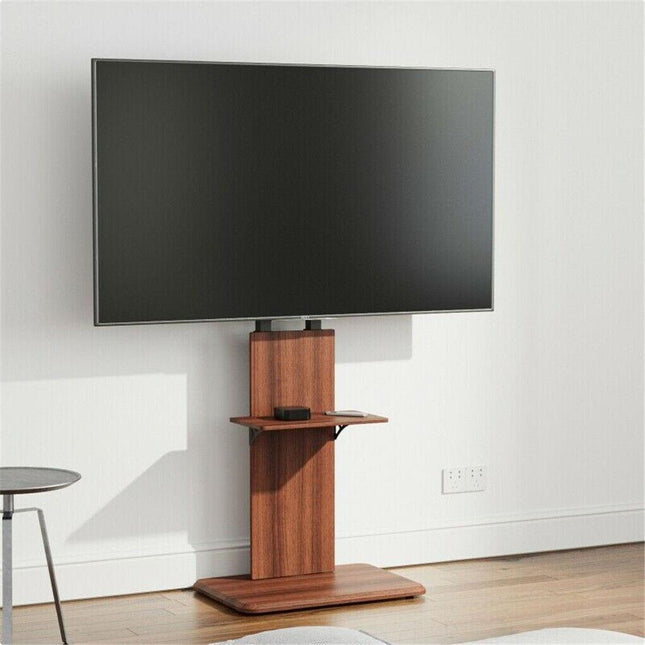 Heavy Duty TV Floor Stand Adjustable Mount 65 Black Brown.