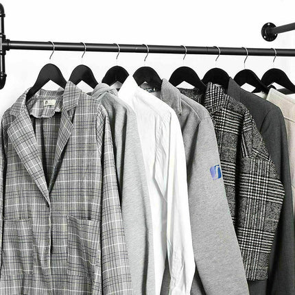 Iron Wall Mounted Clothes Rack with Shelf Garment Display.