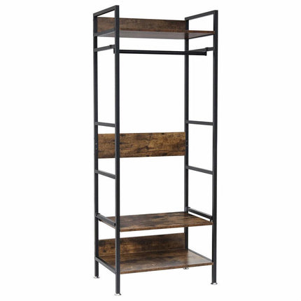 Metal Garment Rack Coat Stand MDF & Iron Organizer.