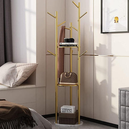 Marble & Metal Coat Rack Stand Heavy Duty.