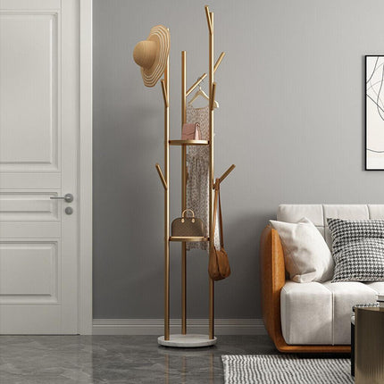 Marble & Metal Coat Rack Stand Heavy Duty.