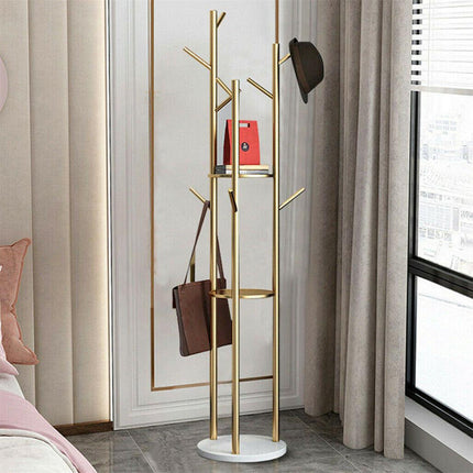 Marble & Metal Coat Rack Stand Heavy Duty.