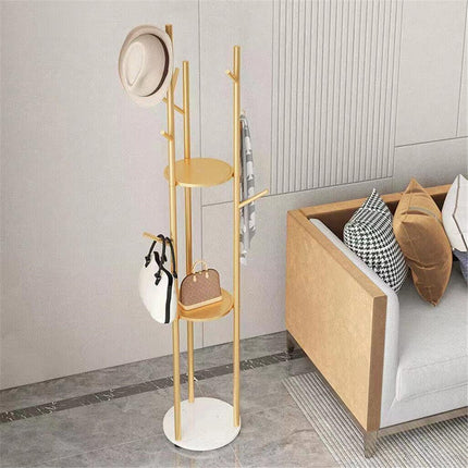 Marble & Metal Coat Rack Stand Heavy Duty.