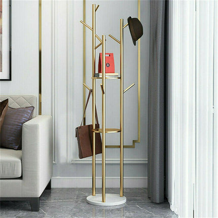 Marble & Metal Coat Rack Stand Heavy Duty.