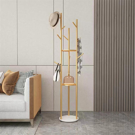 Marble & Metal Coat Rack Stand Heavy Duty.