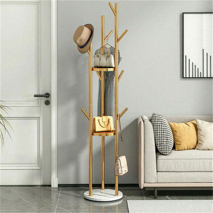 Marble & Metal Coat Rack Stand Heavy Duty.
