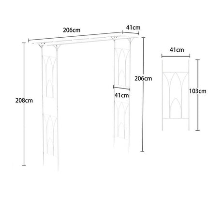 Stereoscopic Metal Garden Arch Arbor Wedding Pergola Trellis.