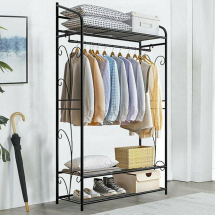 Extra Large Iron Clothes Rack Garment Hanging Stand.
