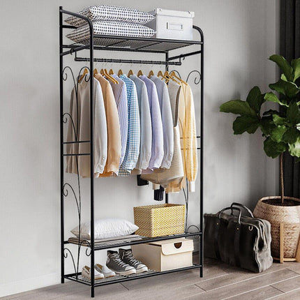 Extra Large Iron Clothes Rack Garment Hanging Stand.