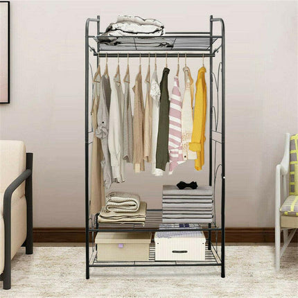 Extra Large Iron Clothes Rack Garment Hanging Stand.
