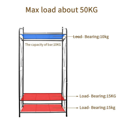 Extra Large Iron Clothes Rack Garment Hanging Stand.