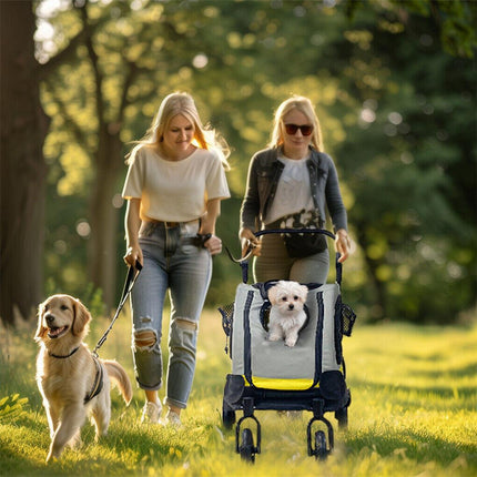 Dog Stroller Car Mounted Outdoor Pet Cart.