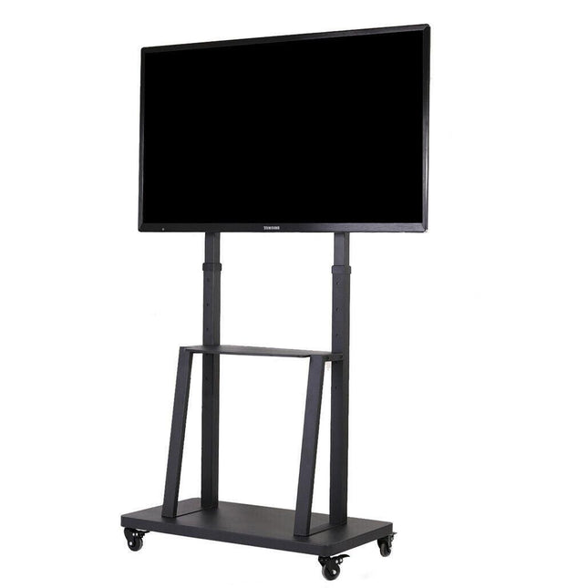 32-80 Rolling TV Stand with 2-Tier Shelf Adjustable Mount.