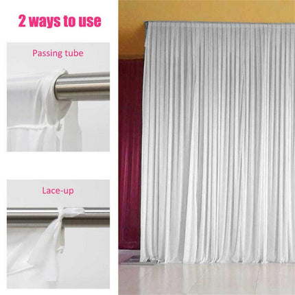 3x3m White Stage Curtain Backdrop.