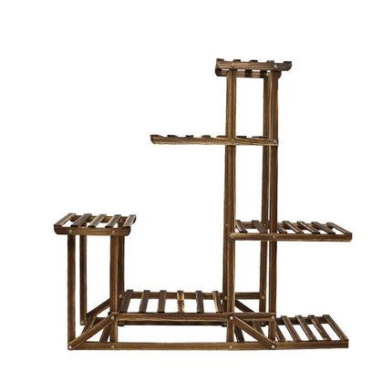 5-Tier Wooden Plant Stand Flower Display Shelf Indoor Outdoor Garden.