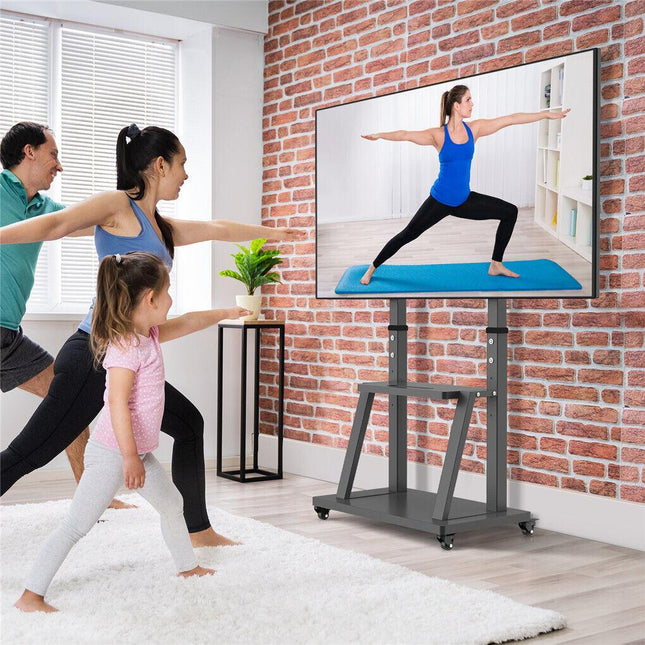 32-100 Heavy Duty TV Wall Mount with Shelf & Wheels.