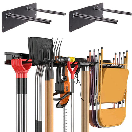 Wall Mounted Tool Rack Heavy Duty Garage Organizer.