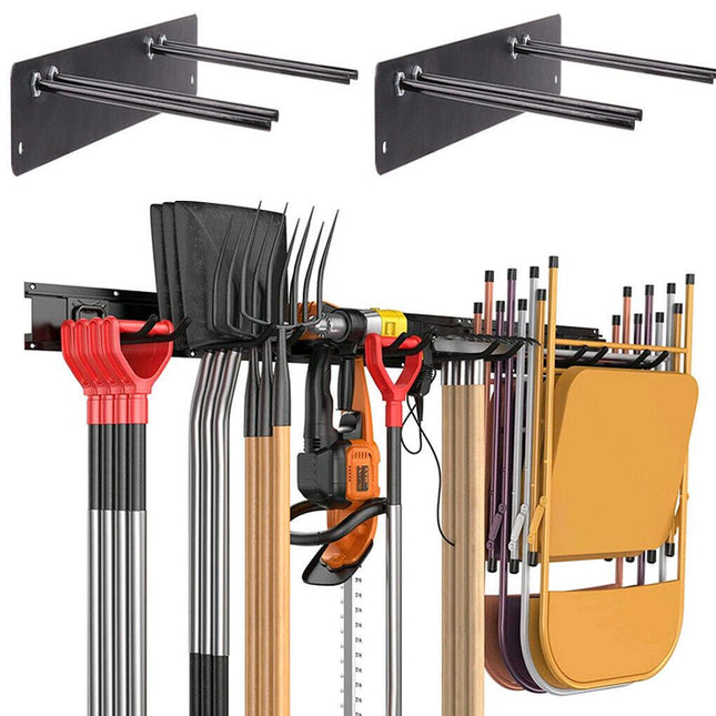 Wall Mounted Tool Rack Heavy Duty Garage Organizer.