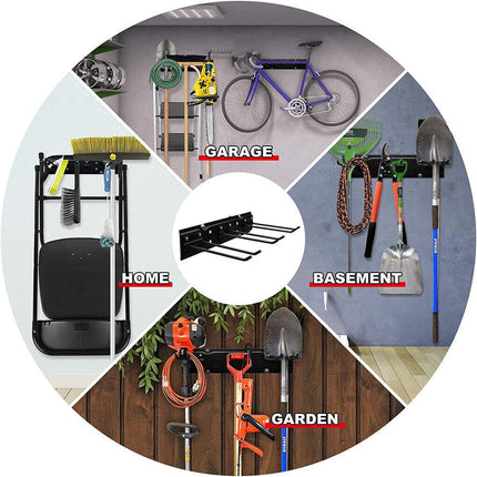 Wall Mounted Tool Rack Heavy Duty Garage Organizer.