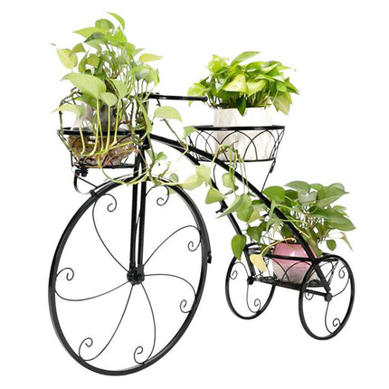 Iron Bicycle Plant Stand Rack Indoor Outdoor Garden.