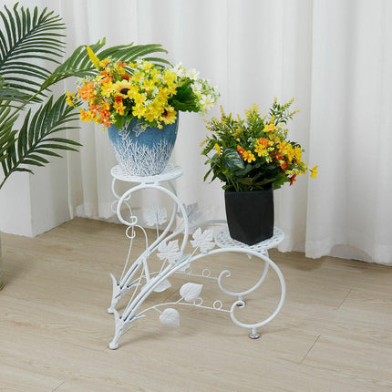 Set of 2 Plant Stand Wedding Garden Flower Shelf Rack.