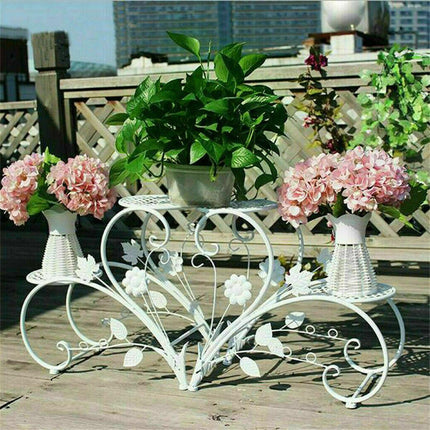 Set of 2 Plant Stand Wedding Garden Flower Shelf Rack.