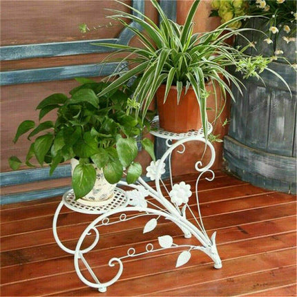 Set of 2 Plant Stand Wedding Garden Flower Shelf Rack.