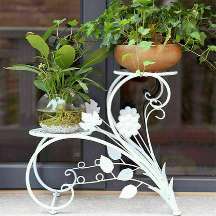 Set of 2 Plant Stand Wedding Garden Flower Shelf Rack.