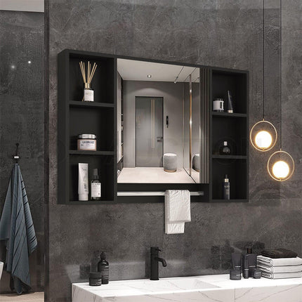 Bathroom Mirrored Cabinet Wall Storage Organizer.
