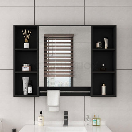 Bathroom Mirrored Cabinet Wall Storage Organizer.