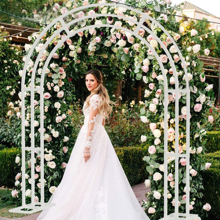 Metal Wedding Arch Garden Arbor Floral Stand Indoor/Outdoor.