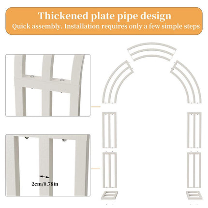 Metal Wedding Arch Garden Arbor Floral Stand Indoor/Outdoor.