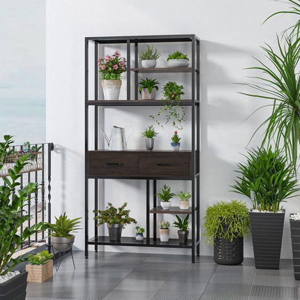 Rustic Accent Bookshelf 90CM Wide Plant Display Rack.