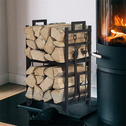 Iron Log Holder Indoor Heavy Duty Firewood Rack 180kg.