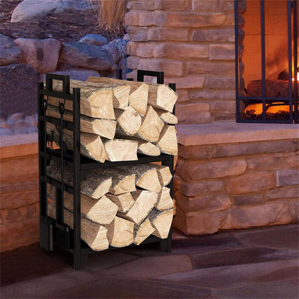 Iron Log Holder Indoor Heavy Duty Firewood Rack 180kg.