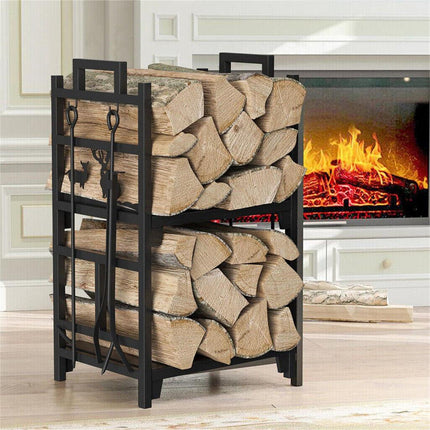 Iron Log Holder Indoor Heavy Duty Firewood Rack 180kg.
