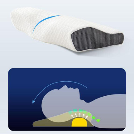 Cervical Memory Foam Pillow Butterfly Shape Standard Anti Snore.