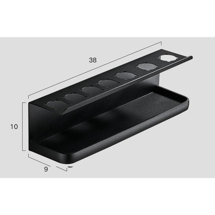 Black Space Aluminum Wall Mount Holder for Dyson Airwrap.